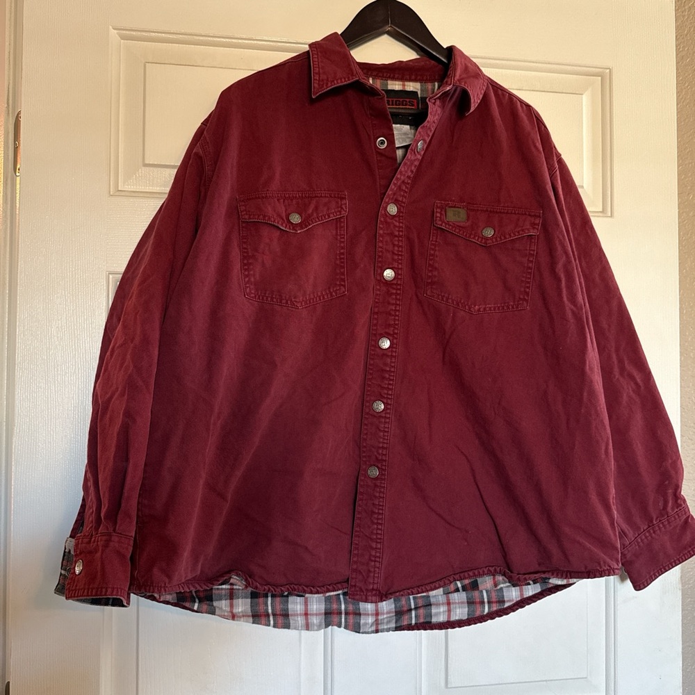 Wrangler Red Plaid Lined Shirt